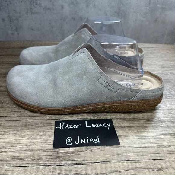 Earth~Women’s~”Flan”  Round Toe Tan Suede Casual Slip On Flat Mules~Size 11 - Picture 1 of 9